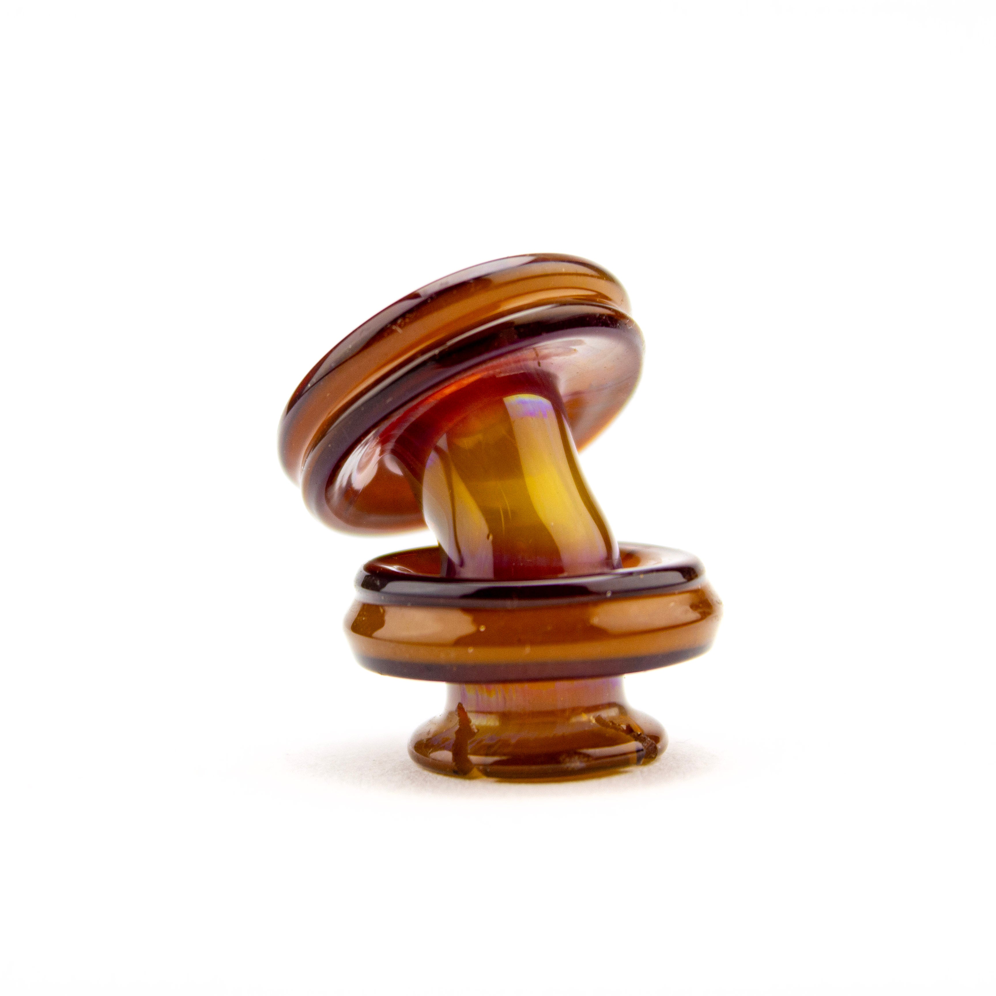 Slate Glass Amber Purple over Canary Kickback Pivot Tip #SLA218 - Planet Caravan